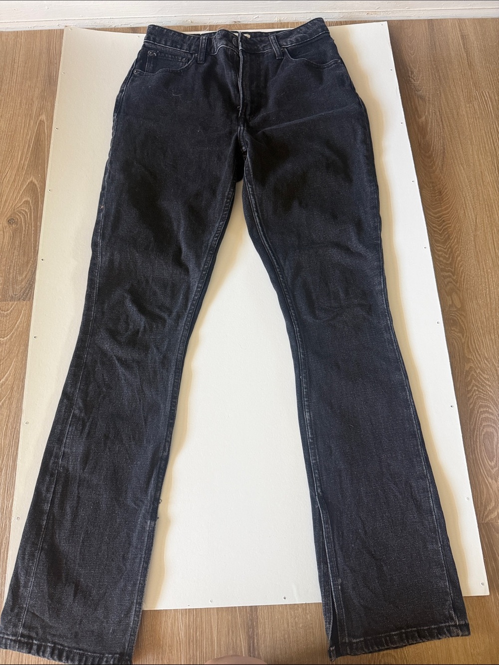 Women's Black Straight-Leg Jeans- the skinny high rise
